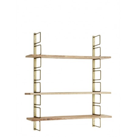 Wall rack w/ wooden shelves