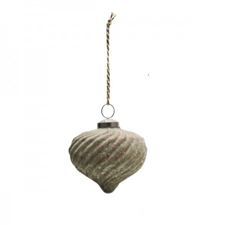 Hanging striped glass ornament
