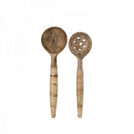Wooden spoons w/ cane