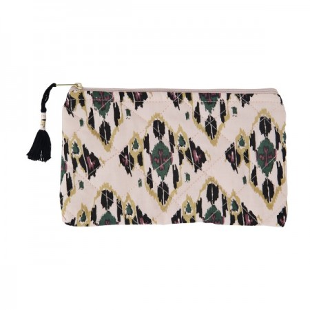 Quilted cotton pouch